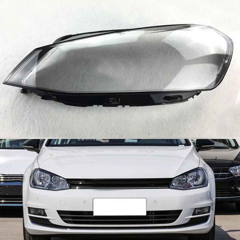 Car Clear Front Headlight Lens Cover Replacement Headlight Head Light Lamp Shell Cover for Volkswagen Golf 7 MK7 Left