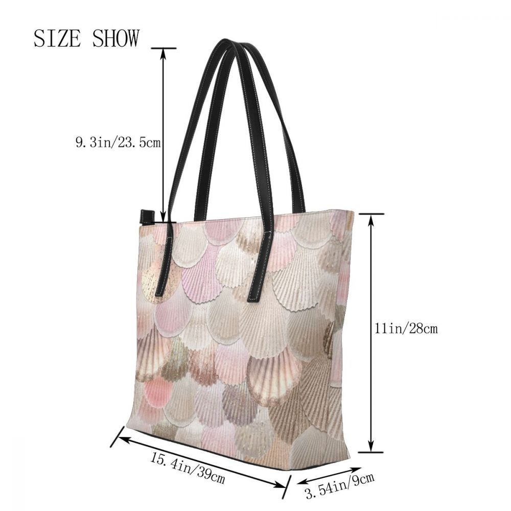 Shell håndveske shell top-håndtak vesker kvinne mønster lær tote bag tenåring trend kvinner håndvesker