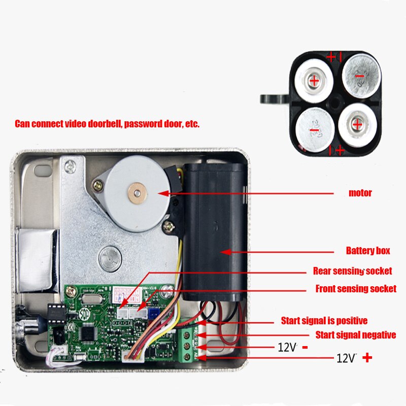 Electronic RFID door lock / smart electric lock electromagnetic induction door IC safety door electric lock (can use battery)