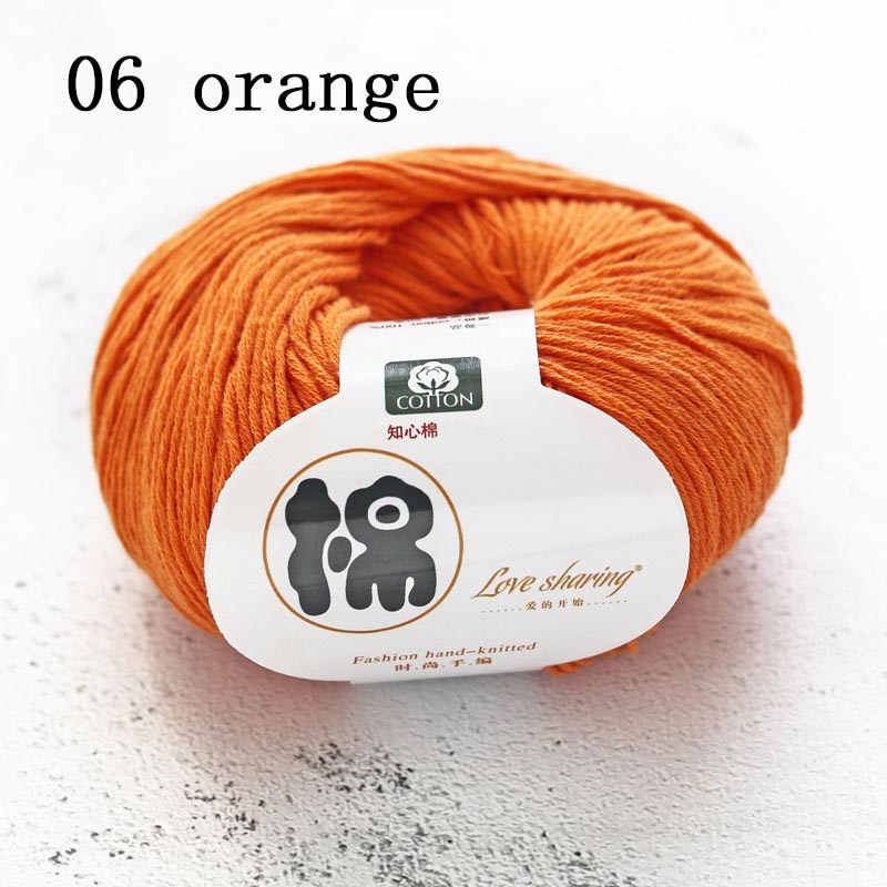 Multi Purpose 8 Strands 100% Cotton DIY Hand-knitted Colorful Crochet Knitted Yarn Home Sewing Supplies Anti-pilling 50g/Ball