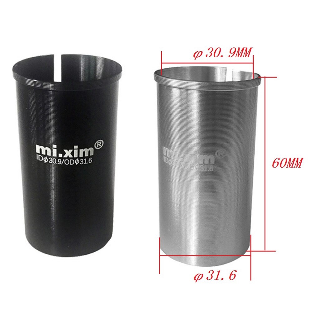 Aluminium Alloy Bike Seat Tube Adapter Alloy 31.6mm 30.9mm Bicycle Saddle Tube Size Reducer Shim Mountain Road Bike