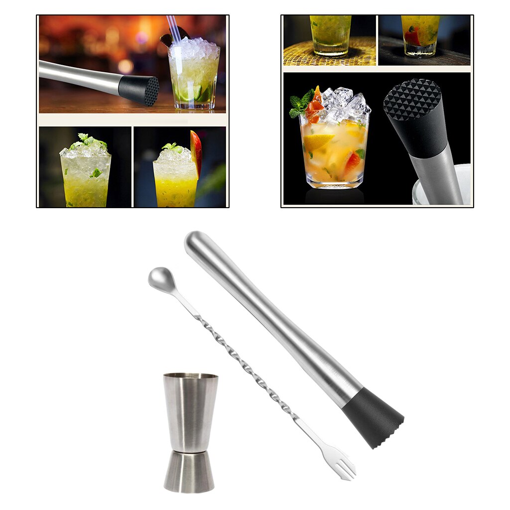 Rvs Cocktail Shaker Mixer Drinken Barman Martini Tool Bar Set