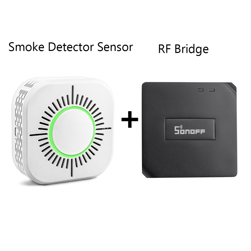 eWeLink Smoke Detector Sensor Wireless 433MHz Fire Security Protection Alarm Sensor with Sonoff RF Bridge APP Remote Control: Add RF Bridge