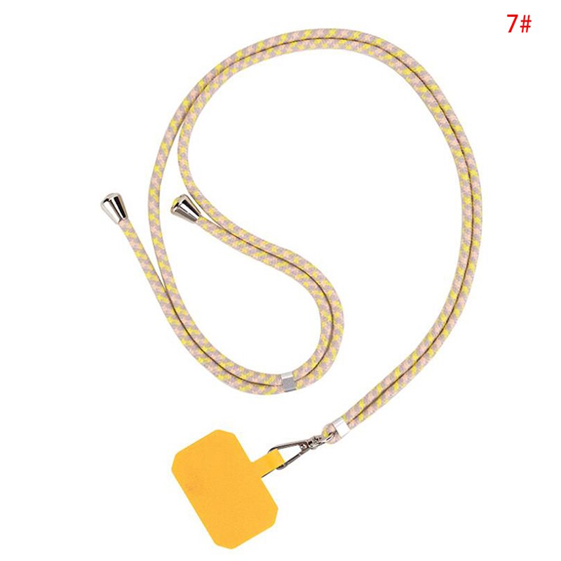 Cordones de teléfono con parche cruzado a la , correa de cuerda para el cuello, tarjeta fija antipérdida de seguridad, se adapta a todos los teléfonos móviles: G