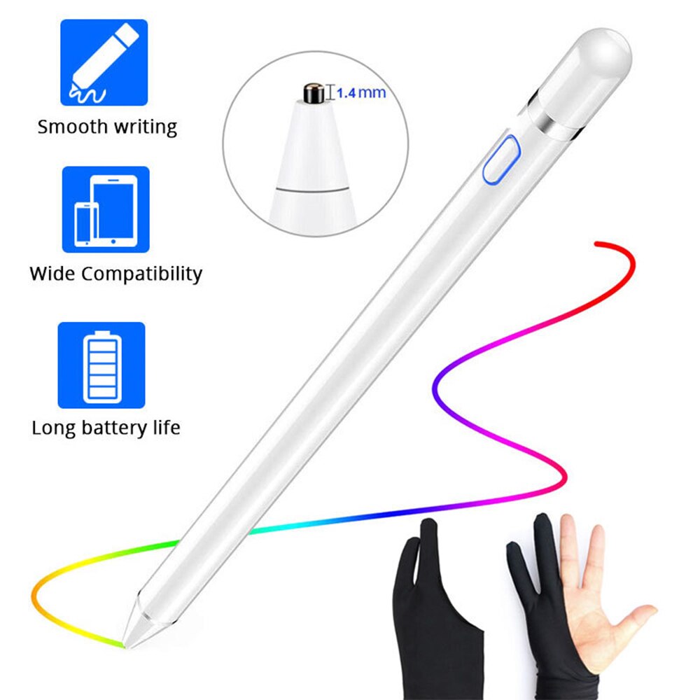 Universele Capacitieve Stylus Touch Screen Pen Palm 1.45 Mm Smart Pen Voor Apple Ipad Pro Telefoon Smart Pen Stylus Potlood touch Pen
