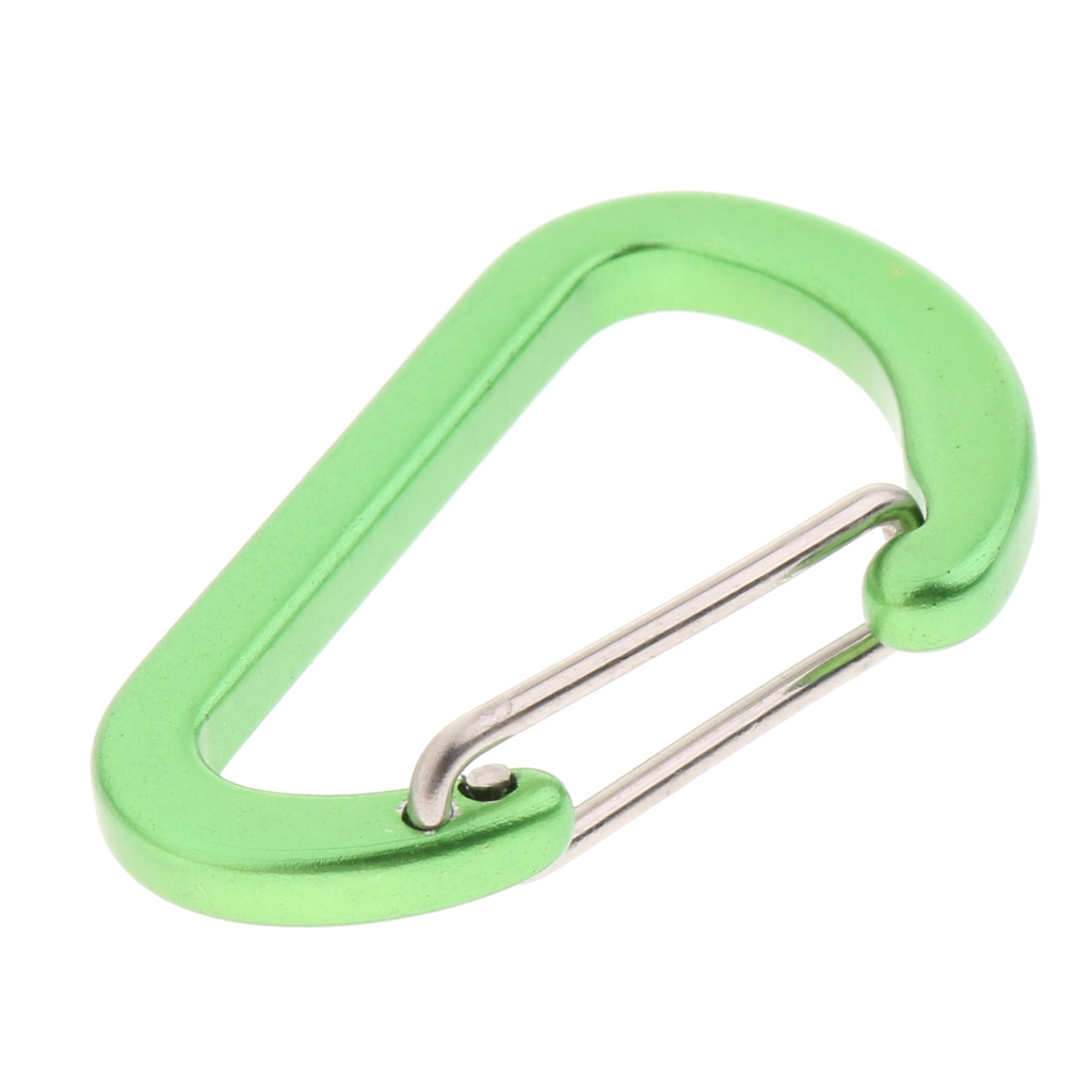 1pcs 4mm Mini Aluminum Alloy Carabiner Outdoor D Shape Quickdraw 1.57 x 0.96inch for Mountaineering Camping Hiking Travel