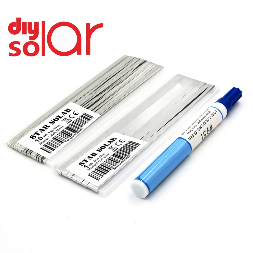 Solar Cell tab bus bar wire PV Ribbon for Tabbing 10M DIY connect 951 kester 1 M Flux Pen Soldering Rosin PV Solar Panel: Default Title