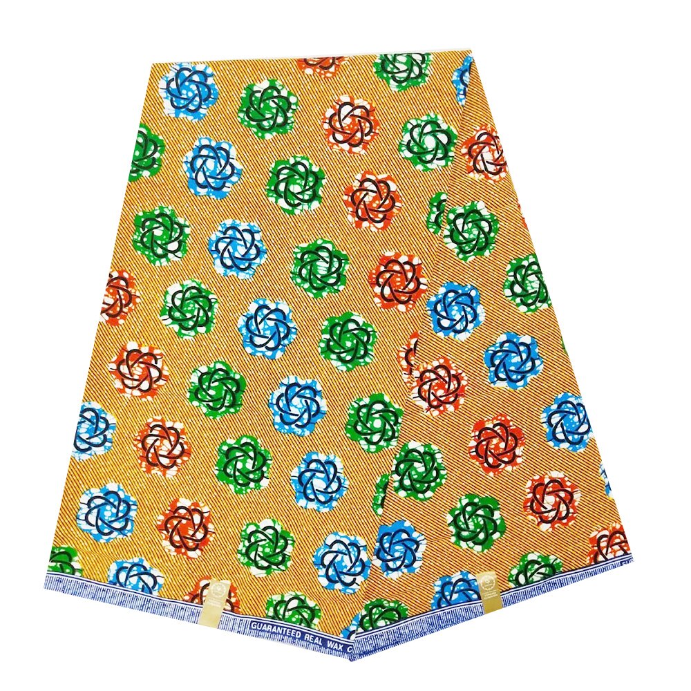 Afrikanische Wachs Stoff Wahre Echt Wachs 100% Baumwolle Block Drucken ankara Nigerian Wachs Stoffe für Kleid Pange 11,11 Preis: NNW-0020