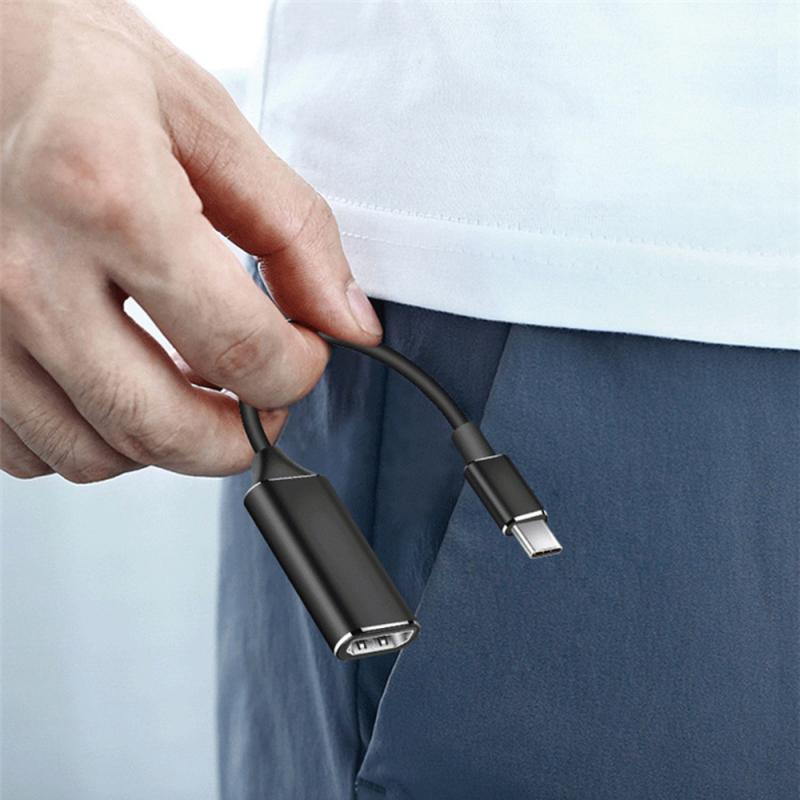 Typ-C Zu HDMI HD TV Adapter Konverter USB-C 4k Adapter Für PC Laptop Tablette Telefon Stecker Und spielen Stabile Signal Übertragung