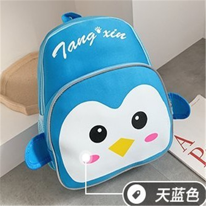 Cartoon Shoulder Bag Animal Kindergarten Schoolbag Backpack For Kids Baby Zoo Series Cute Children Schoolbag: Sky Blue