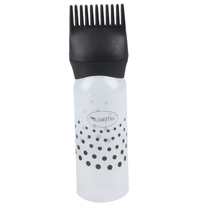 170Ml Multicolor Plastic Haarverf Hervulbare Fles Applicator Kam Doseren Salon Haarkleuring Kappers Styling Tool: Black