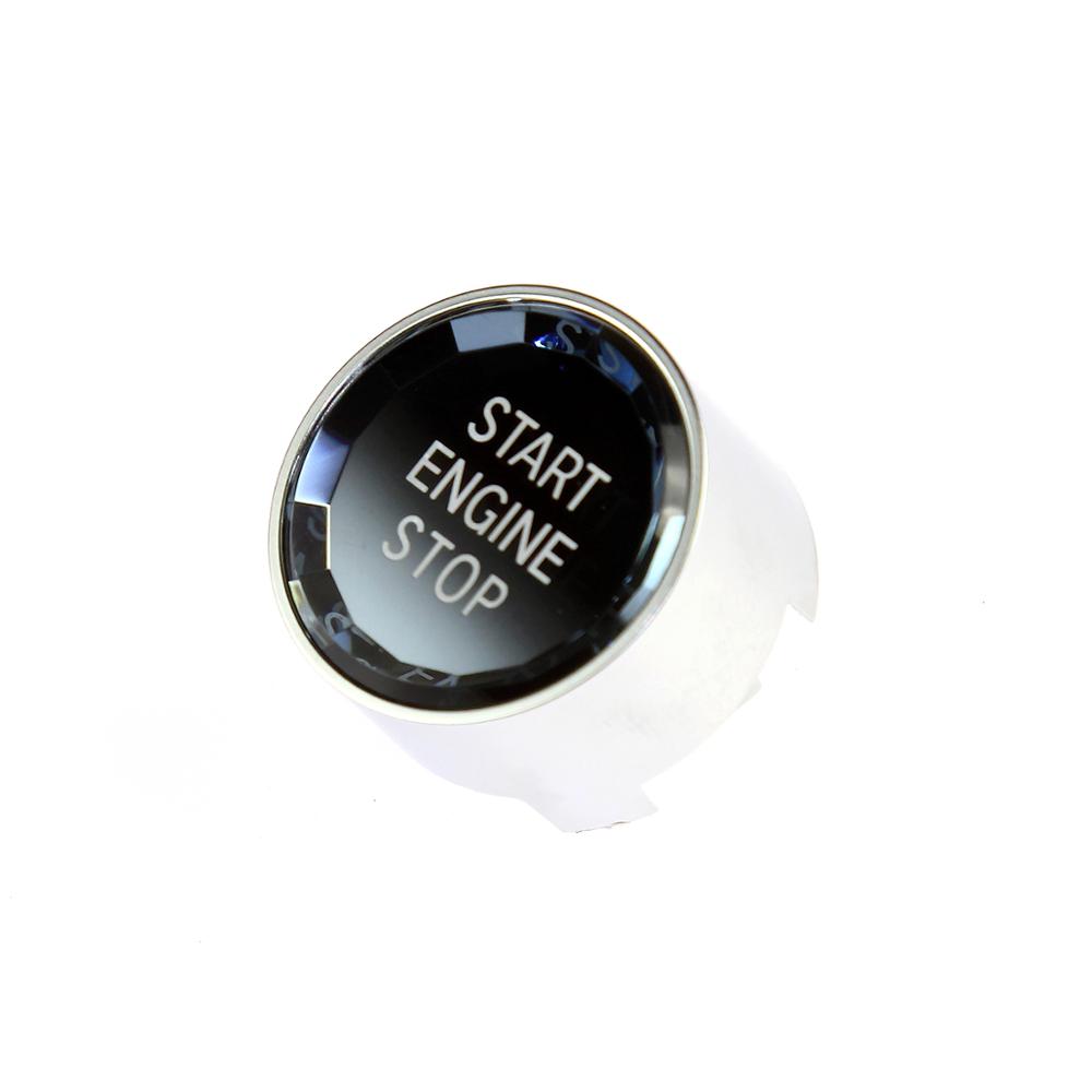 Pour mgu voiture cristal push start arrêt moteur bouton autocollant tilbehør bouton contrôleur manuel  x1 x5 e70 e 90 e91 e60: Sølv fg