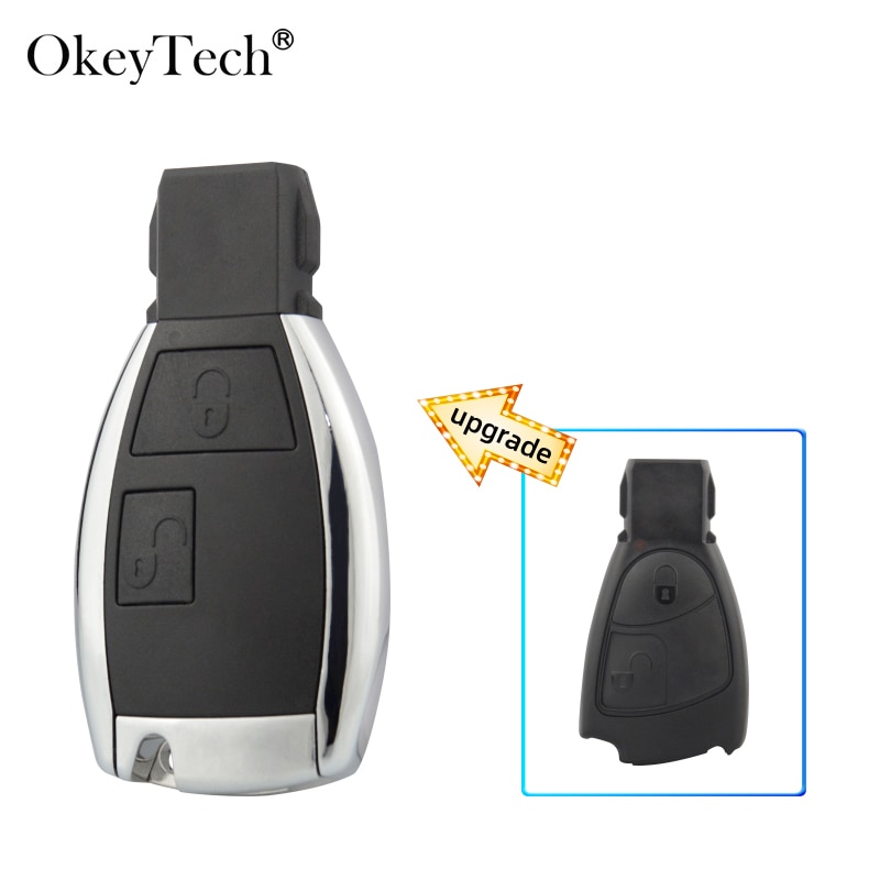 Okeyetch 2 Knop Verbeterde Remote Smart Fob Sleutel Shell Voor Mb Mercedes Benz Cls C E S W124 W202 Met ongesneden Blank Blade