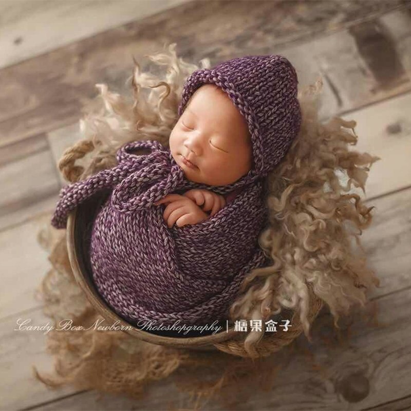 Pasgeboren stretch wrap fotografie props deken, mand kussen deken voor baby fotografie props Baby Studio Schieten Props