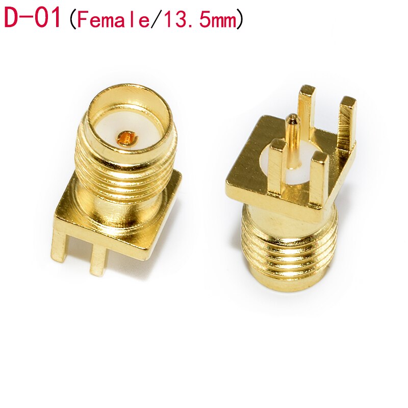 5Pcs SMA Male Female Jack Adapter Solder Edge PCB Straight Mount RF Copper Connector Plug Socket