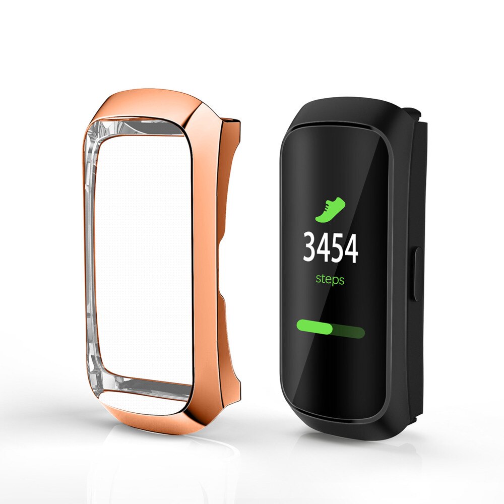 Voor samsung galaxy fit plating tpu anti-hoesje voor galaxy fit smartwatch hoesje duurzaam hoesje zacht tpu doorzichtig hoesje: 4