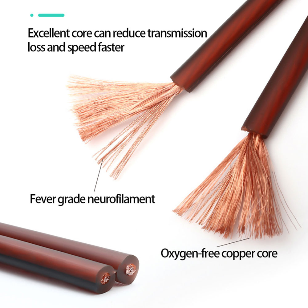 Speaker Cable 4N OFC HIFI OFC Oxygen Free Pure Copper Audio Line Cable Amplifiers Cords DIY HIFI Speaker Wire