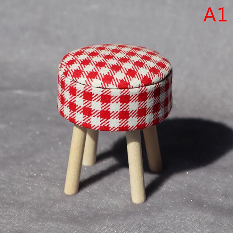 1/12 Bilancia Miniatura casa delle bambole Mobili Rotondo Floreale Sgabello Sedia ACC per le Bambole Casa Decor Bambini I Bambini Giochi di imitazione Giocattolo: A1