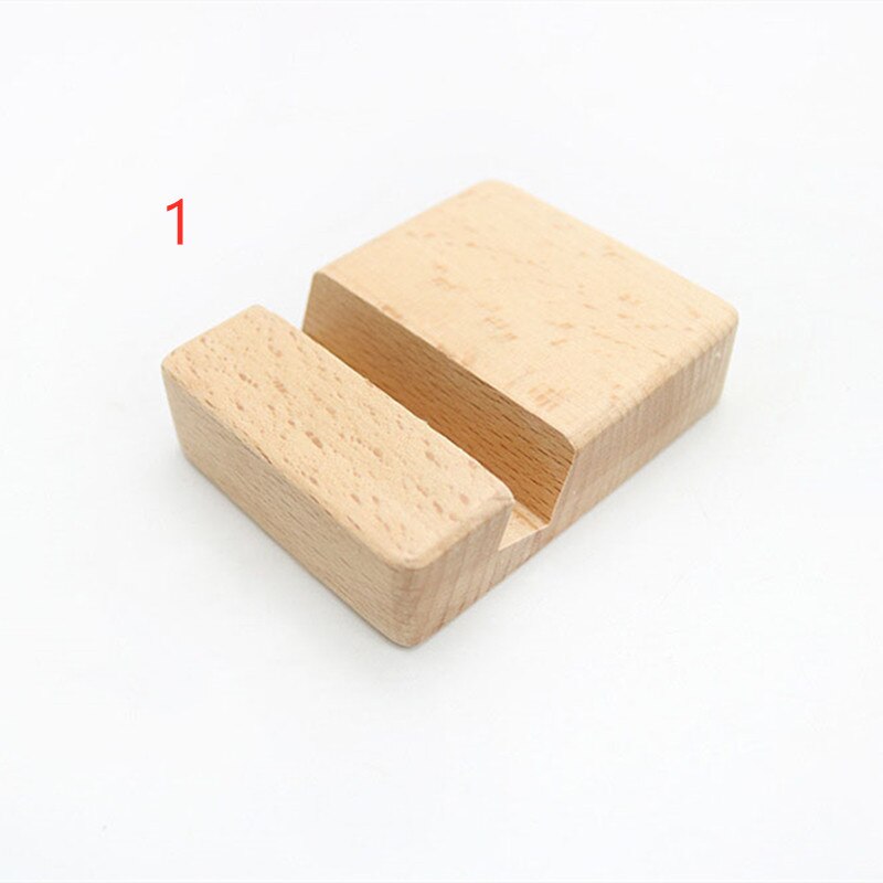 Wooden Mobile Phone Stand Universal Phone Holder Stands For iPhone For Samsung Pad Tablet Stand Desk Phone Rack 8*6*2cm: 1