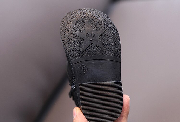 Winter kinder casual gebreide enkellaarsjes koreaanse prinses zachte onderkant mid-top schoenen kinderschoenen
