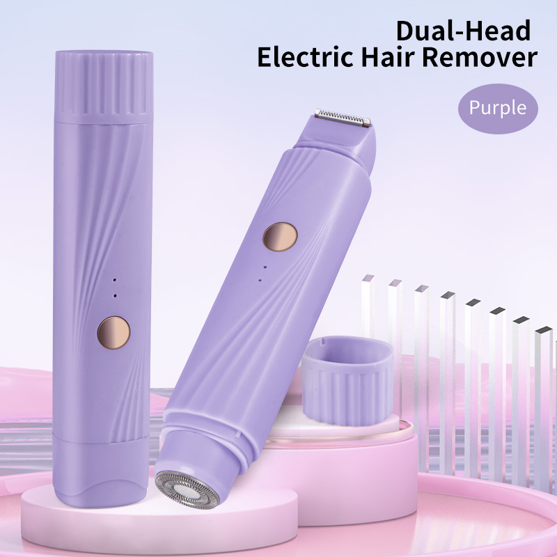 Hair Epilator Rechargeable Electric Epilator For Women Dual Head Hair Removal Device For Face Body Bikini Shave Tools Travel: Blue