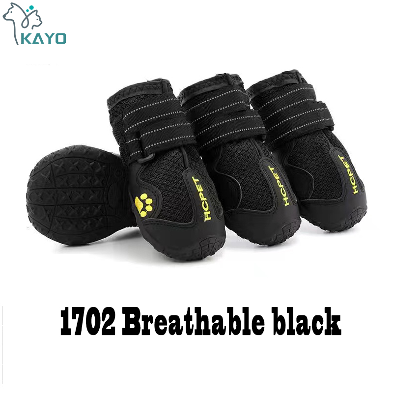 Hondenschoenen Waterdichte antislip regenlaarzen Warme sneeuw Reflecterend voor kleine grote huisdieren Sporttraining Bescherm huisdiervoeten 4 stuks: M / GRIJS