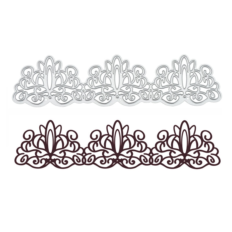 Kokorosa dentelle bordure cadre métal matrices de découpe Scrapbooking pour la fabrication de cartes gaufrage pochoir découpé artisanat matrices pour
