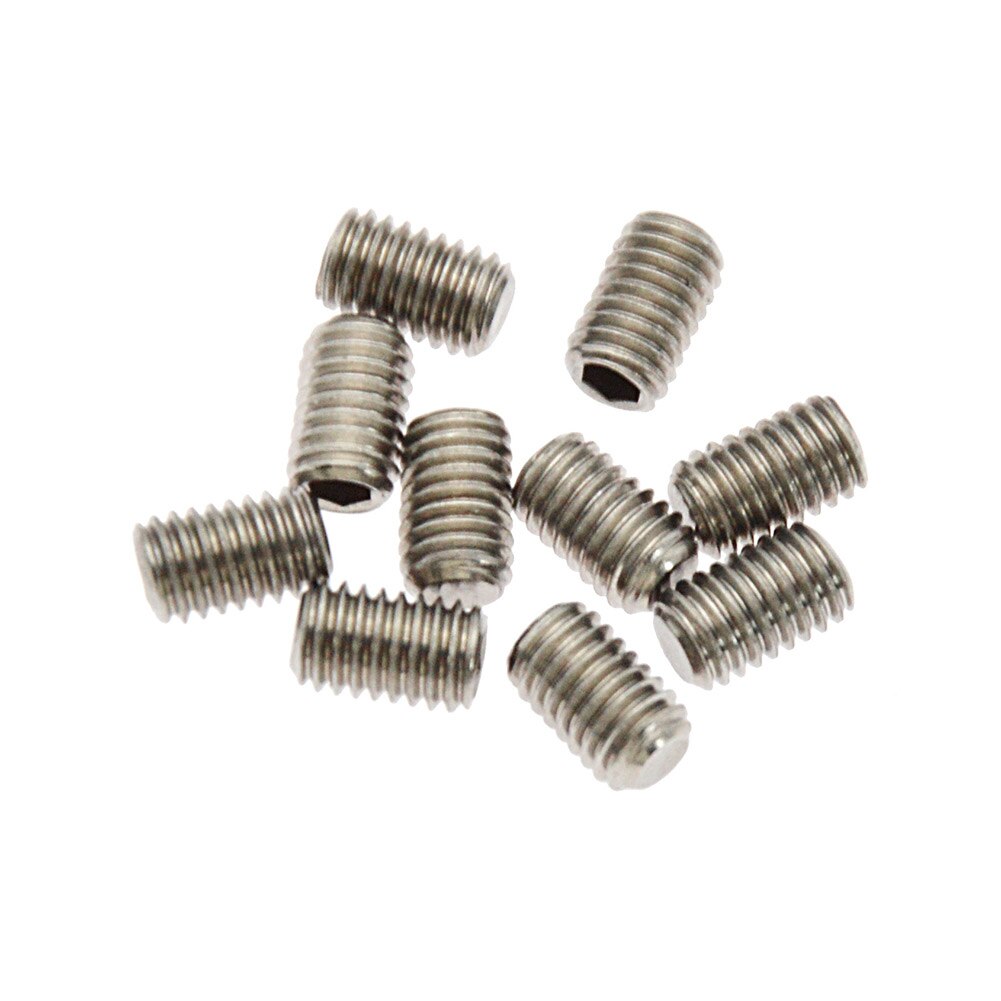 10 stück finnen-madenschrauben für surfbrett, longboard und wakeboard, heckschrauben, finnenteil, edelstahl, langlebig, rostfrei, 8 x 5 x 5mm, silber: Default Title