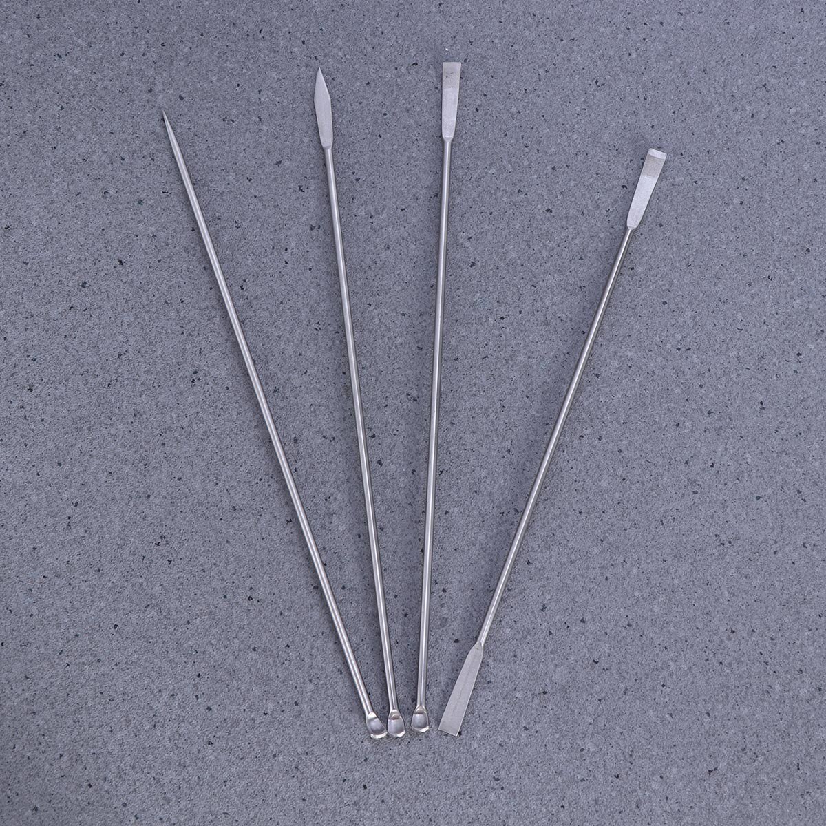 Pack of 4 Durable Sampling Micro Laboratory Premium Laboratory Spoons Spatulas Set