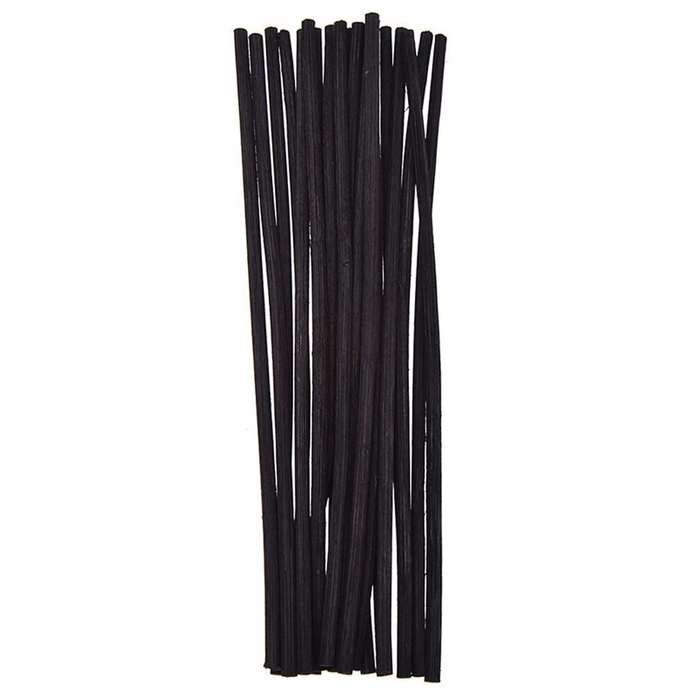 Difusor de mimbre Simple para decoración del hogar, palos de repuesto de fibra de aceite esencial de 20cm y 3mm para aromaterapia de dormitorio, color negro