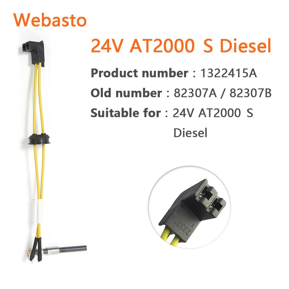 Keramisk pin gløderør til webasto air top 2000 st / s 12v/24v diesel parkeringsvarmer til 1322420a 1322411a 1322415a 1322408a: At 2000 s-24v