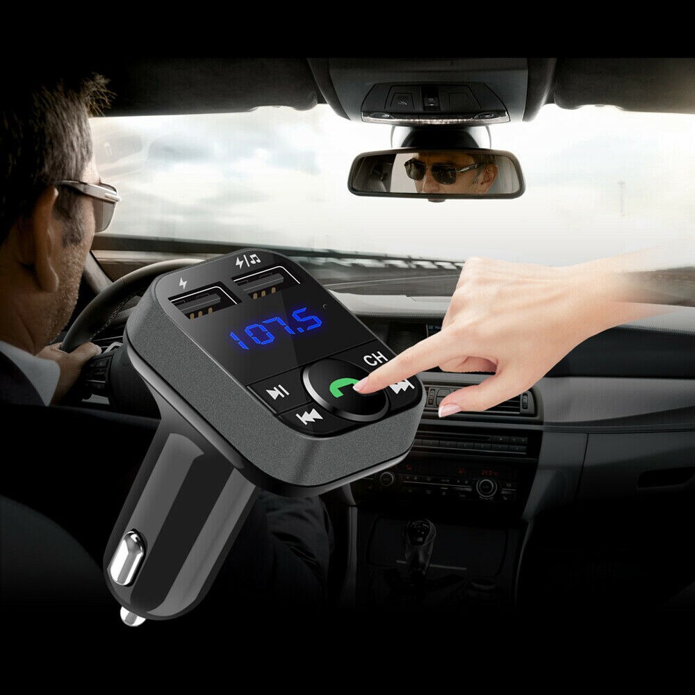 Voiture MP3 lecteur MP3 modulateur adaptateur 12V double USB chargeur de voiture prenant en charge la diffusion vocale Navigation test de tension