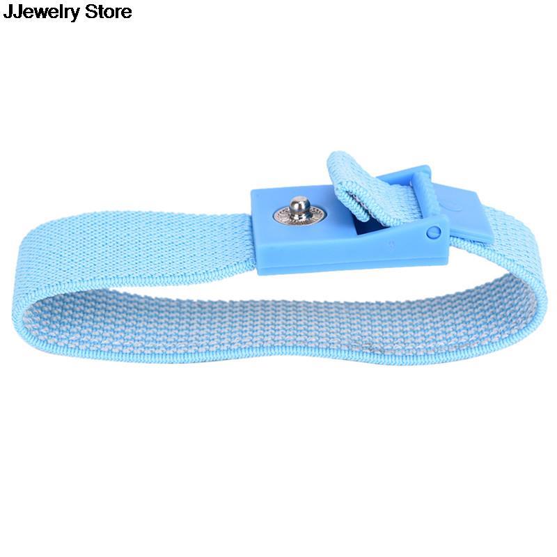 Ajustável 1 pces anti estática sem fio pulseira cor aleatória eletrostática esd cabo de descarga cinta de pulso