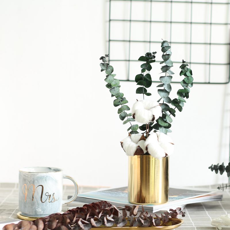 Nordic Stijl verkoperd Gouden Vaas Pen Houder Kaars Cup Kaars Houder Rvs Vaas Decoratieve Opslag Emmer 1645