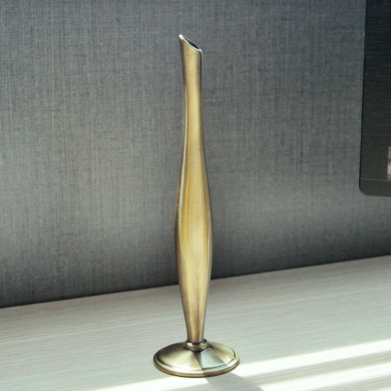 Europæisk retro påfugl vase metal kobber guld/bronze lille vase moderne bord jardinie hjemme dekorativ blomsterflaske/kande: 5