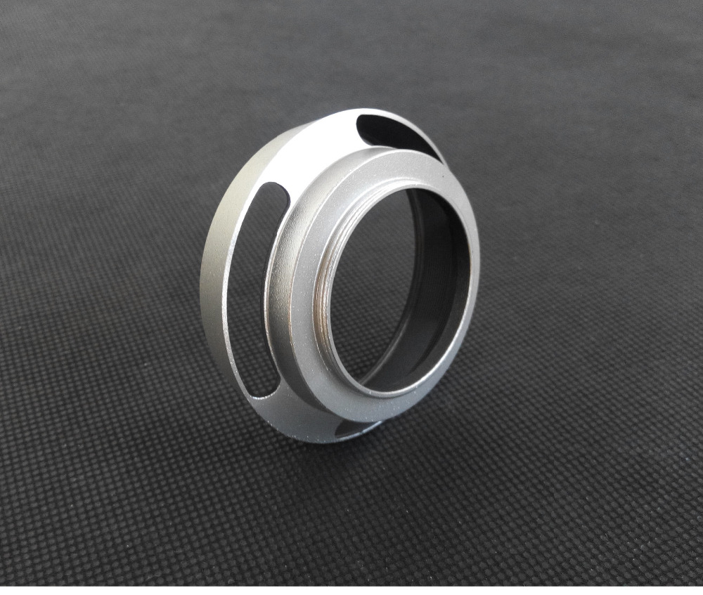 37 39 40.5 43 46 49 52 55mm Argent Ventilée En Métal Courbé caméra pare-soleil
