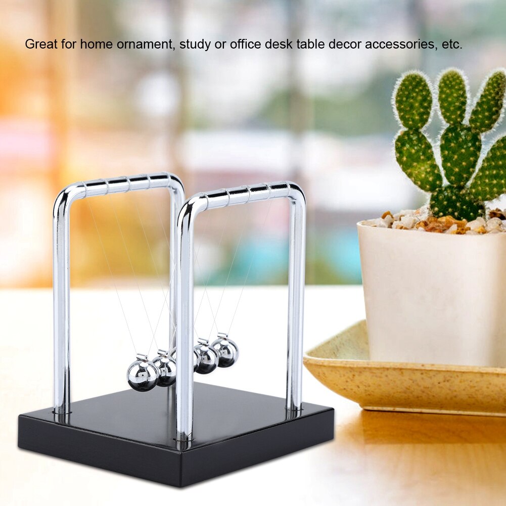 Home Decor 's Cradle Balance Steel Balls Physics Science Pendulum Ornaments Toy Desk