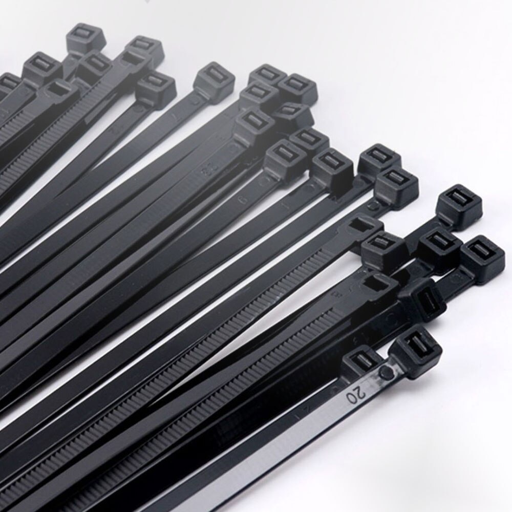 100PCS/Bag Self-locking Plastic Nylon Cable Ties Garden Industrial Assorted Fastening Ring Plant Fasten Organiser Cable Zip Ties