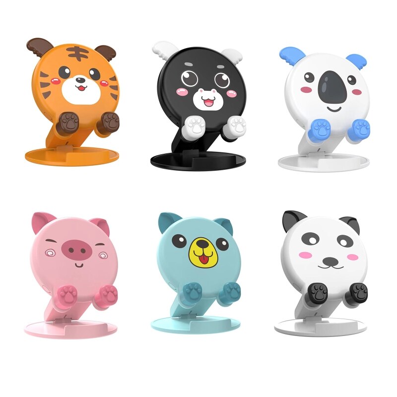 Lovely Animal Desktop Mobile Phones Holder for Travel Home Office Watching Videos Learning for Family Friends Kids
