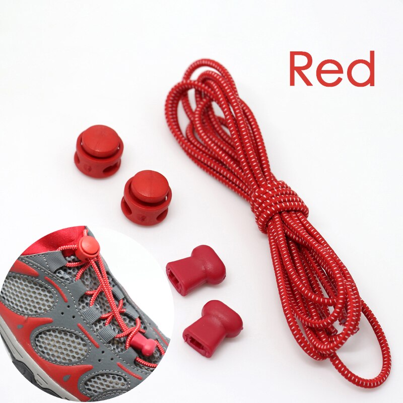 1 para sportowe elastyczne sznurowadła buty bez sznurówek sznurowadła dla dzieci dla dorosłych leniwe sznurowadła akcesoria do obuwia lacety elastique chaussure: Red