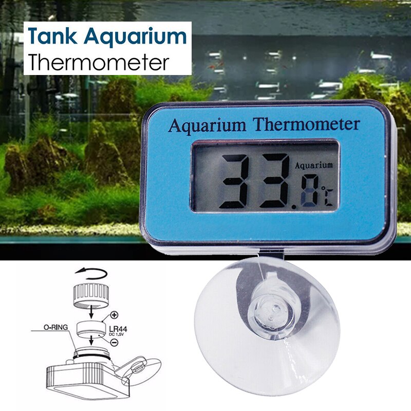 Digitale Thermometer Aquarium Aquarium Temperatuurmeter Lcd Fish Tank Aquarium Zuig Dompelpompen Thermometer Temp Meter