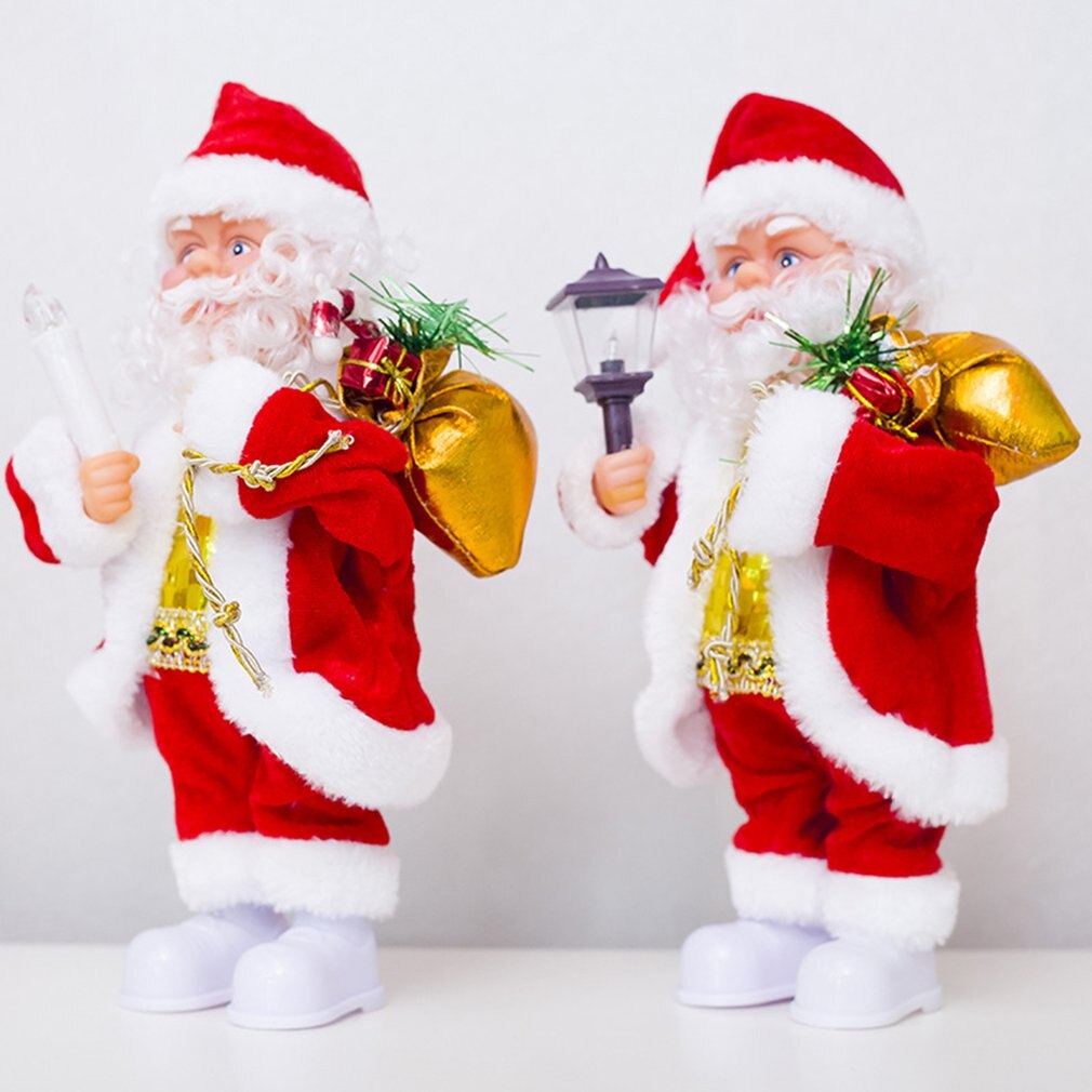 Elektrisk julemanden dukke legetøj julesang dansende belysning musikalsk dukke legetøj til børn xmas