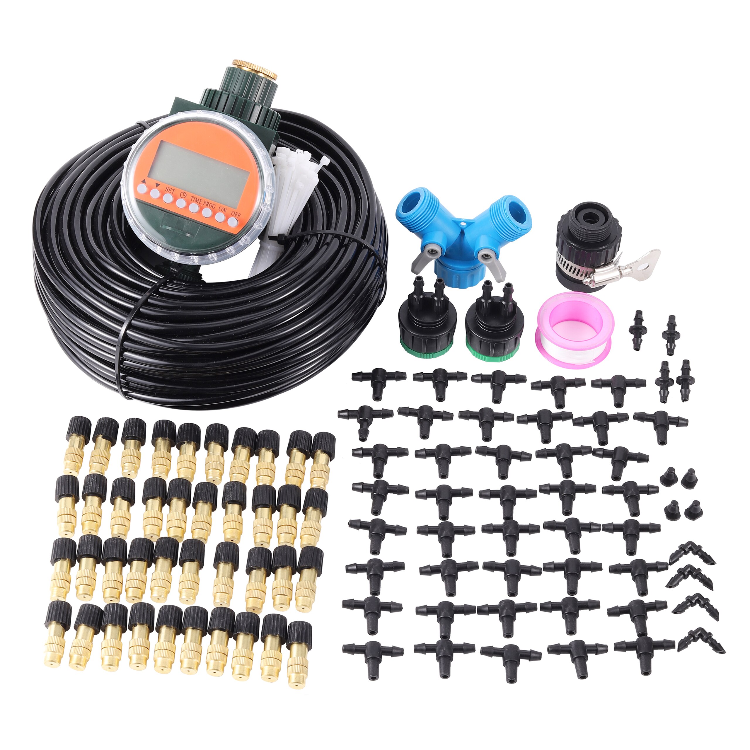 Garden Digital Water Timer Control Automatic Irrigation System Atomizing Nozzle Self Watering Kit Roof Cooling Humidify Device