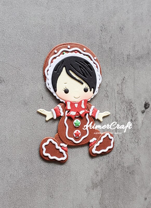 Gingerbread Baby Christmas Metal Cutting Dies Mold Scrapbooking Stencil Embossing Craft Die Cuts Card Making Dies For