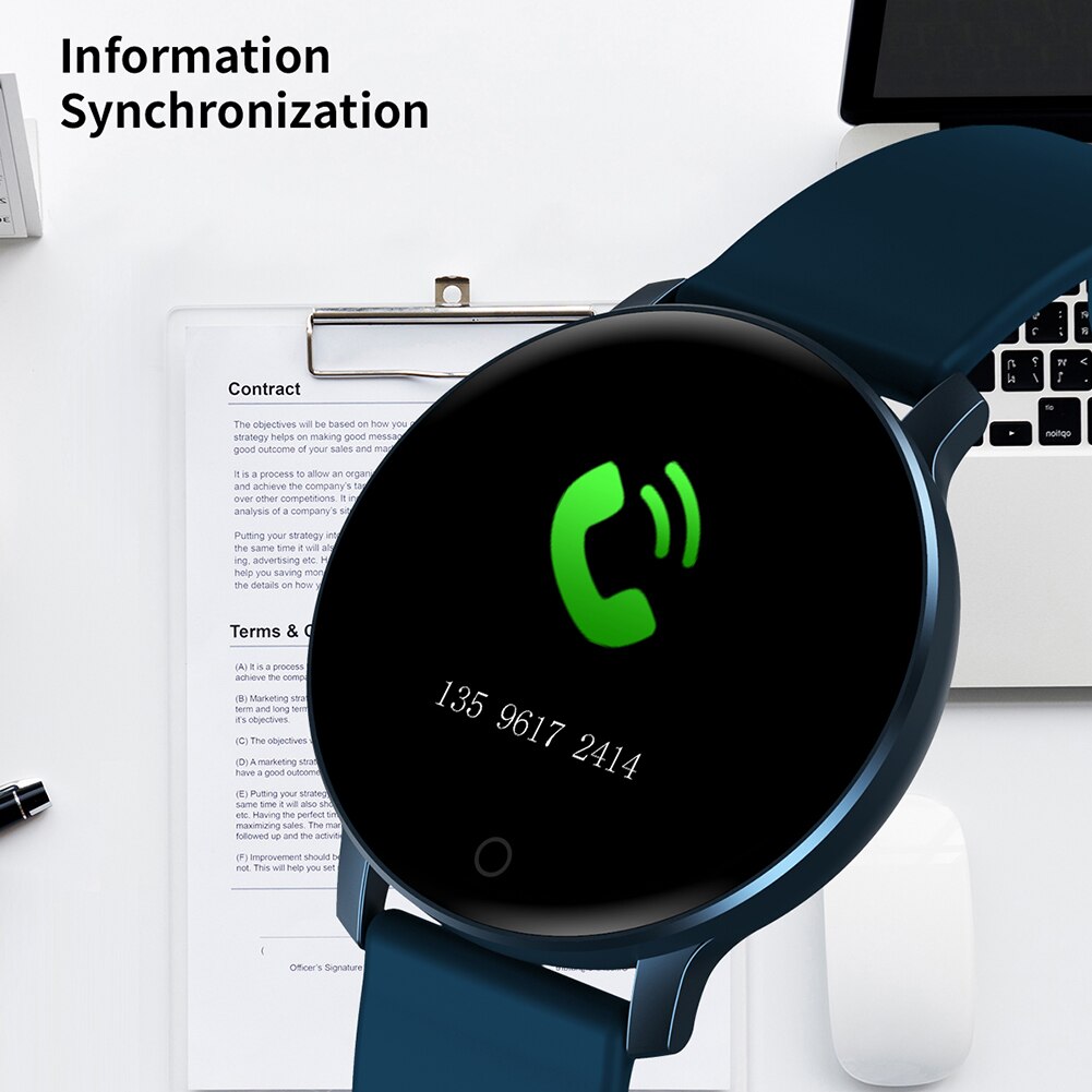 Sleep Monitor Call Reminder Digital Multifunction Bluetooth Alarm Clock Touch Screen Smart Bracelet Watch Heart Rate Sports