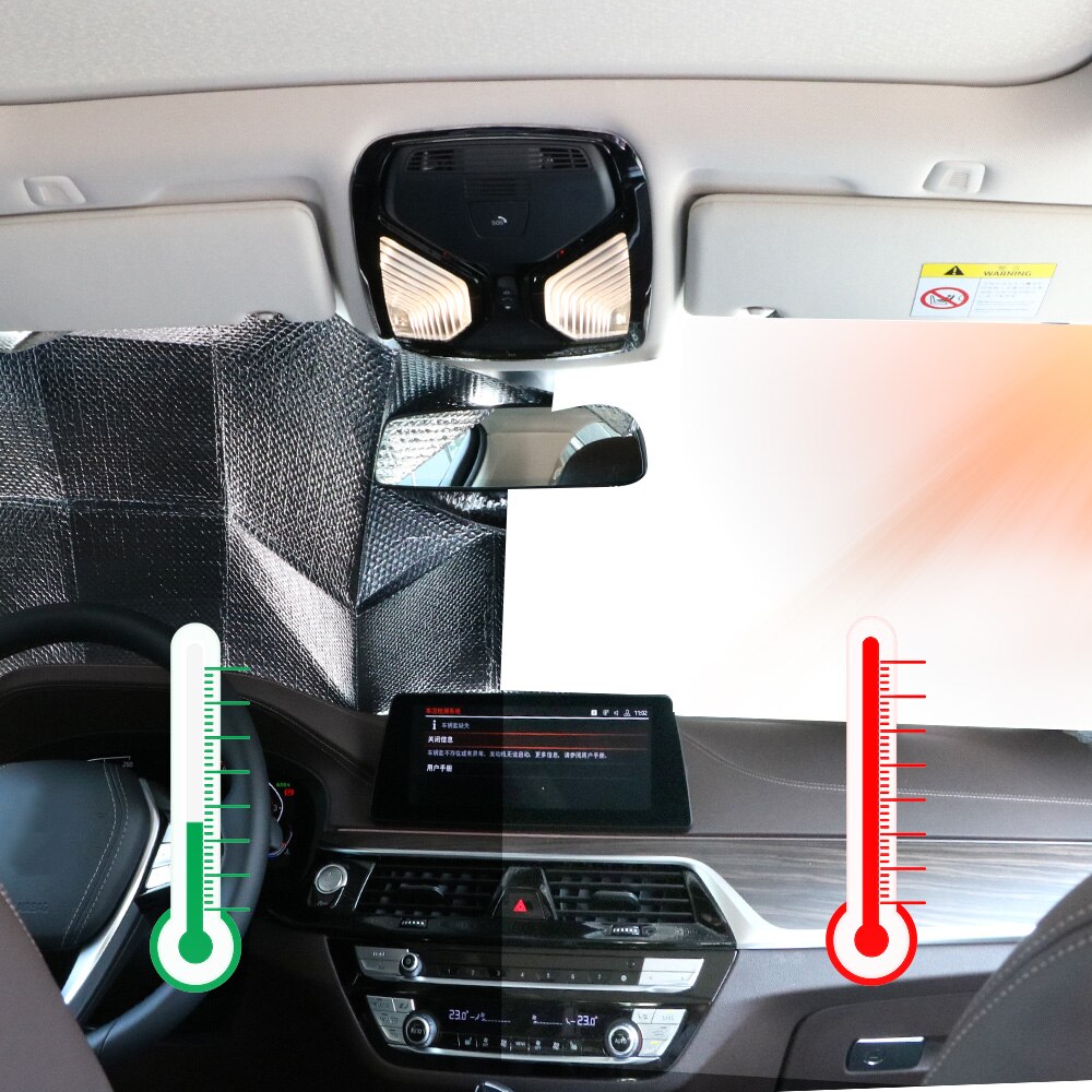 Anti-uv front bil vindu solskjerm blokk deksel foldevindu film universal bil-styling auto gardin for suv sedan hatchback