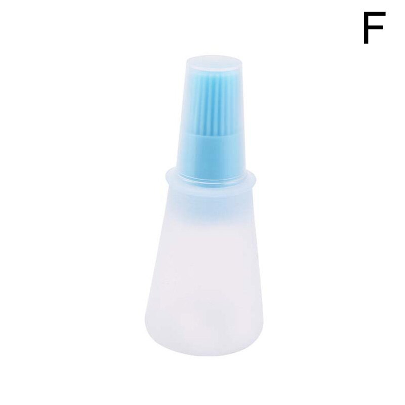 Dispensador de aceite de goma de silicona, cepillo para batir botellas, Flapjack, barbacoa, cocinar, hornear tortitas, Bar, parrilla, cepillo utensilios de cocina: F--with lid