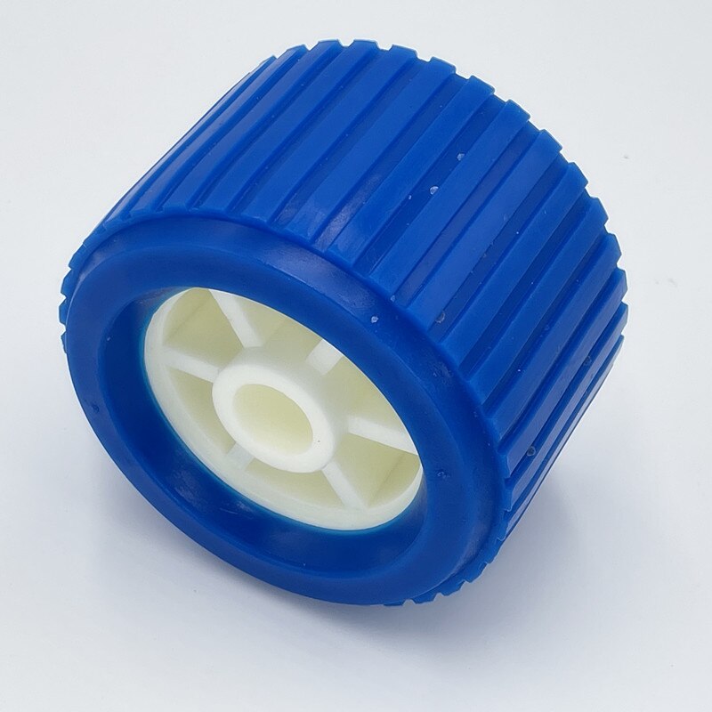 Rouleau Wobble Nervuré Pour Remorque De Bateau – 108x75x19mm, PP Haute Température, Bleu, Lot De 4 – Chargement Sans Rayures