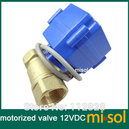 motorized valve brass, G1" DN25, 2 way, CR05, electrical valve, motorized ball valve