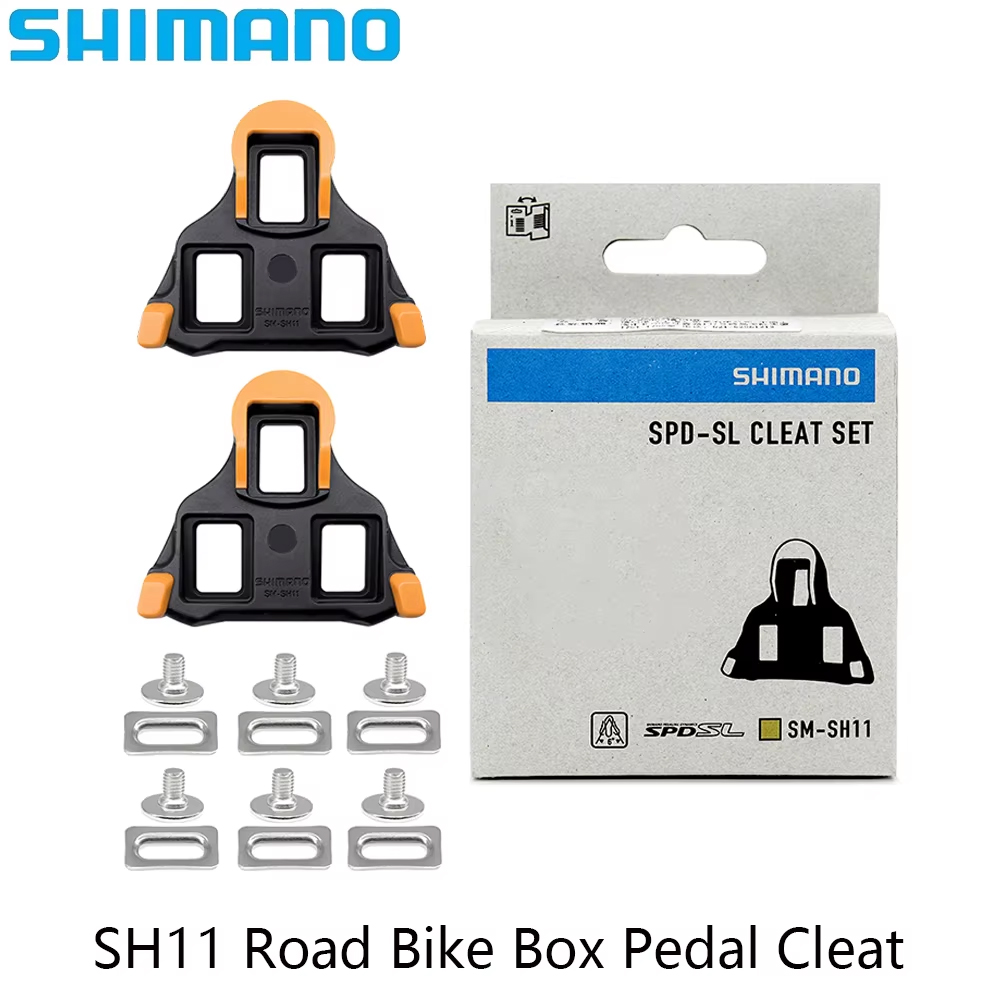 SHIMANO SH10 SH11 SH12 Fahrrad Pedal Cleat Selbstsichernde Ultraleichte Box Schuhe Pedale Für Rennrad Original Teile: YELLOW